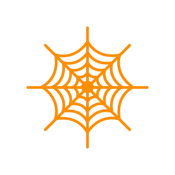 Spider web ikon vektor jel és szimbólum elszigetelt fehér backgro - Vektor, kép