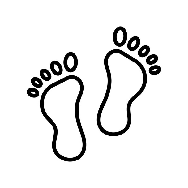 Schrittsymbol Vektorzeichen und Symbol isoliert auf weißem Hintergrund - Vektor, Bild
