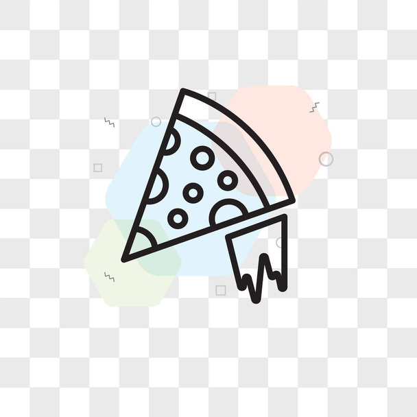 Icône vectorielle de pizza isolée sur fond transparent, logo Pizza
 - Vecteur, image
