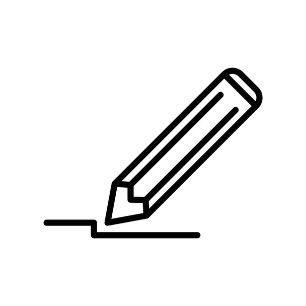 Bleistift-Symbol-Vektor isoliert auf weißem Hintergrund, Bleistift-Zeichen - Vektor, Bild