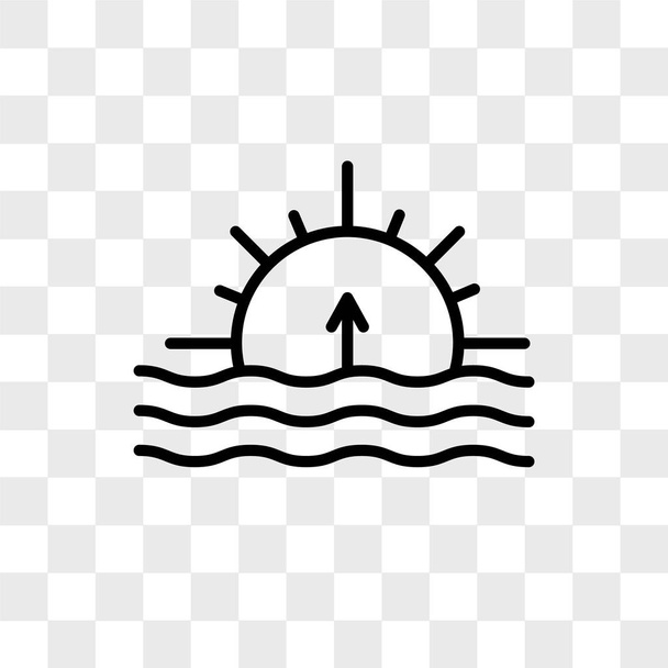 Icono de vector Sunrise aislado sobre fondo transparente, Sunrise
  - Vector, imagen