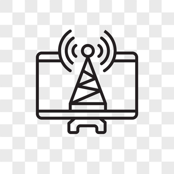 Broadcast vector icon isolated on transparent background, Broadc - Вектор, зображення