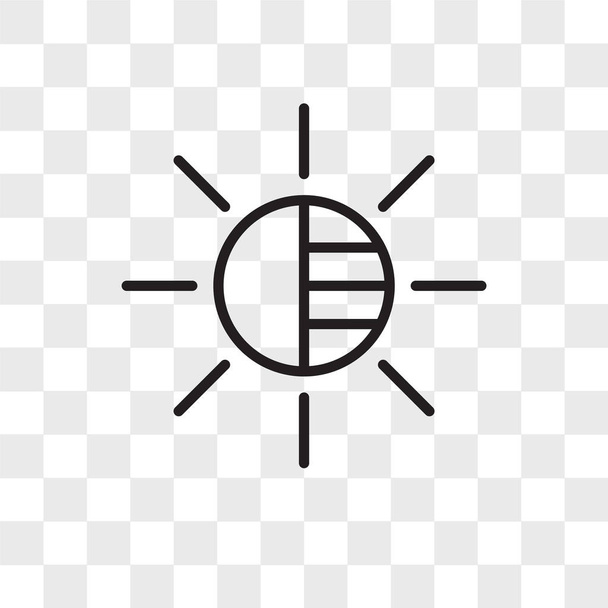 Brightness vector icon isolated on transparent background, Brigh - Vector, Image