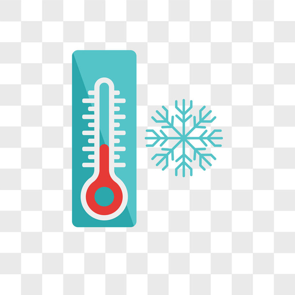 Icono de vector frío aislado sobre fondo transparente, logotipo frío d
 - Vector, imagen