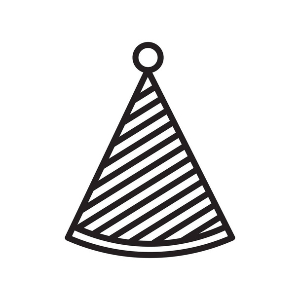 Partij hoed pictogram vector teken en symbool geïsoleerd op witte achtergrond - Vector, afbeelding