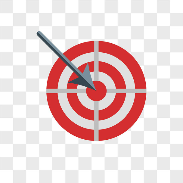 Icono de vector objetivo aislado sobre fondo transparente, Target lo
 - Vector, Imagen