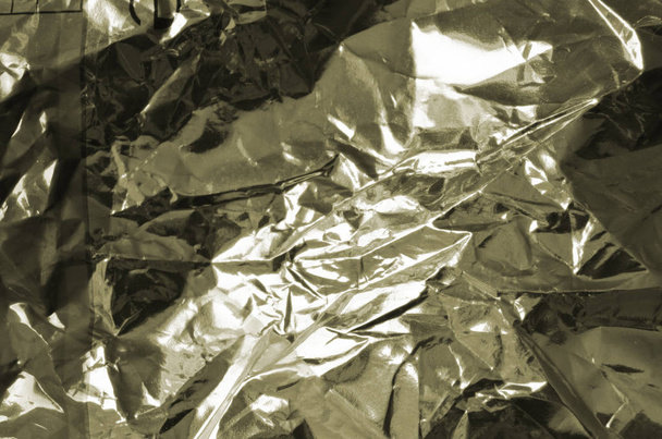 Feuille d'aluminium texture fond. Différentes surfaces ridées
. - Photo, image