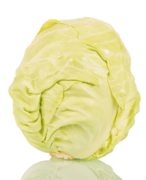 Fresh white cabbage isolated on white. - Photo, Image