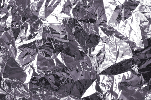 Alumínium fólia textúra háttér. Különböző ráncos felületek. - Fotó, kép