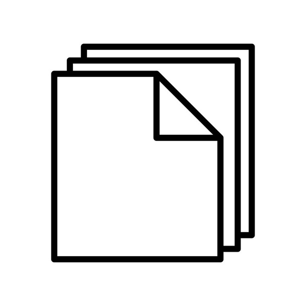 Bestand pictogram vector geïsoleerd op een witte achtergrond, bestand teken, regel  - Vector, afbeelding