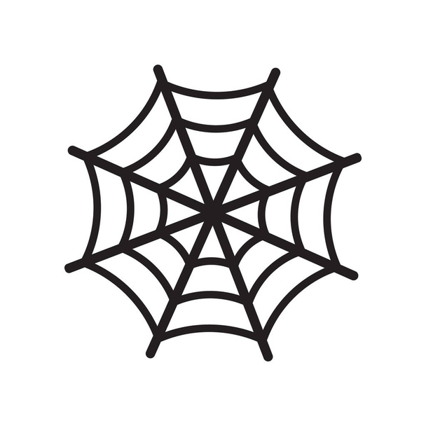 Spider web διάνυσμα εικονίδιο απομονώνονται σε λευκό φόντο, Spider web  - Διάνυσμα, εικόνα