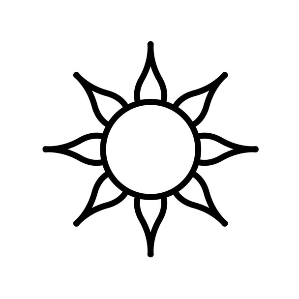 Sol vector icono aislado sobre fondo blanco, signo de Sol, línea o
 - Vector, Imagen