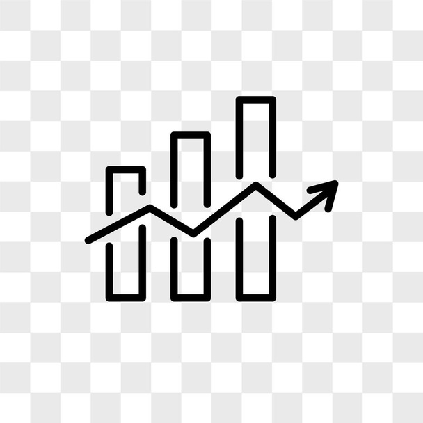 Vektor-Symbol für abnehmende Aktien isoliert auf transparentem Backg - Vektor, Bild