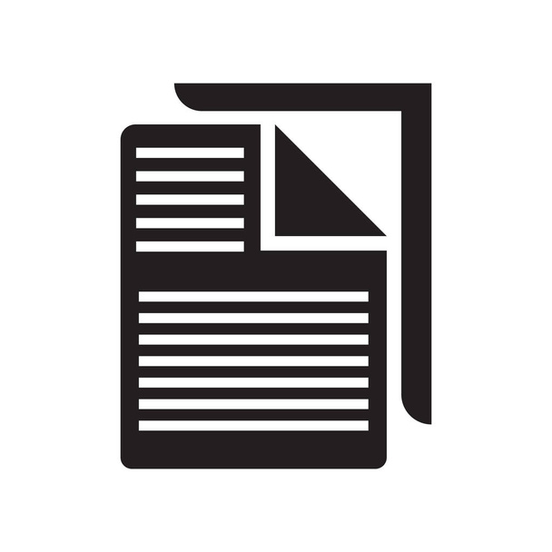 vetor ícone de documento isolado no fundo branco, sinal de documento
 - Vetor, Imagem