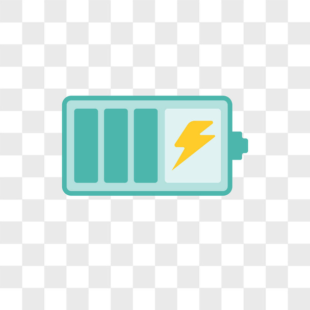Icono de vector de batería aislado sobre fondo transparente, batería
  - Vector, imagen