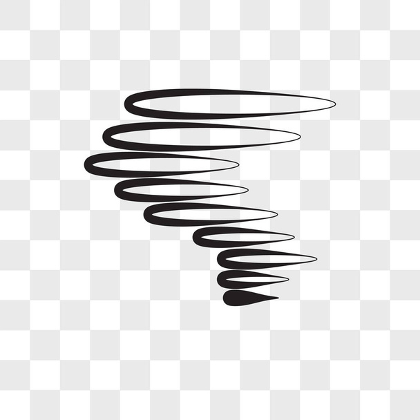hurrican vector icon isolated on transparent background, hurrica - Vector, Image