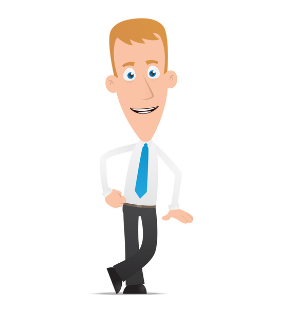 Manager stands next to a blank place - Vector, Image
