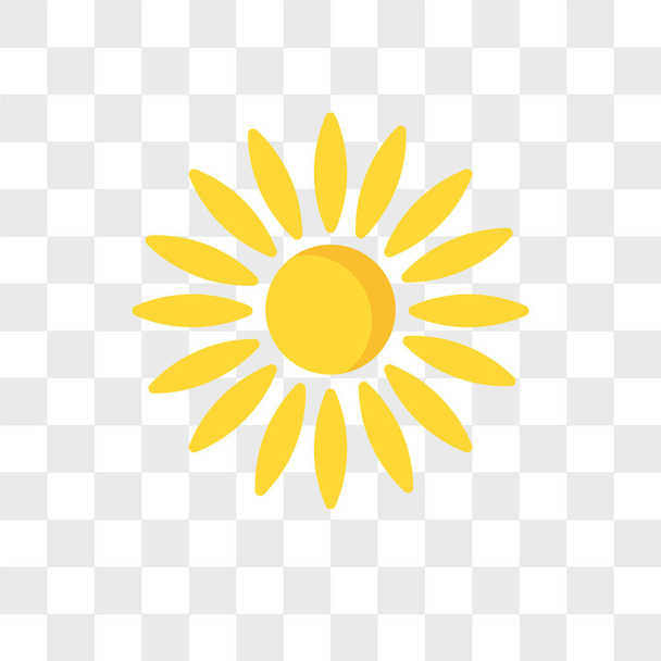 Sonnenvektorsymbol isoliert auf transparentem Hintergrund, Sonne-Logo des - Vektor, Bild