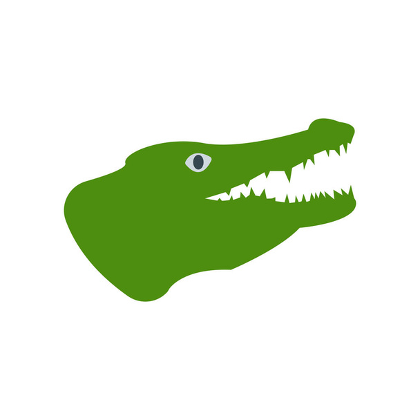 Crocodile icon vector sign and symbol isolated on white backgrou - Vektör, Görsel