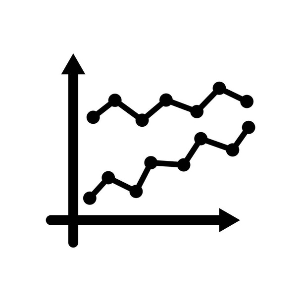 Çizgi grafik simge vektör işareti ve üzerinde beyaz backgro izole sembolü - Vektör, Görsel