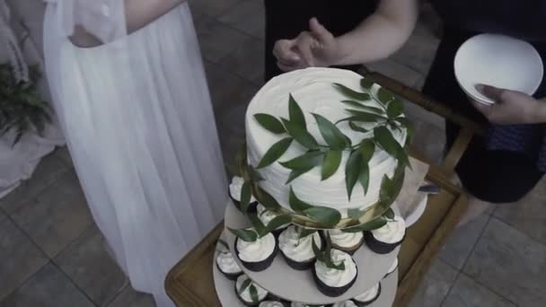 Düğün Pastası Bir Düğün Partisinde. - Video, Çekim