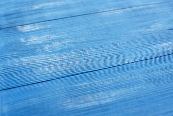empty wooden grungy blue boards background  - Photo, Image