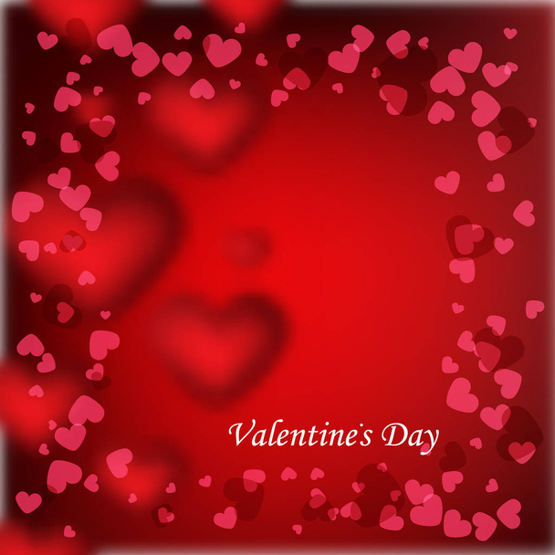 Happy Valentines day rad hearts design vector illustration - Vektör, Görsel