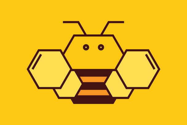 Bee εικονίδιο ή λογότυπο για το μέλι μάρκα. - Διάνυσμα, εικόνα