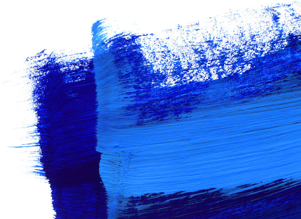Blue and white hand drawn paint background - Photo, Image