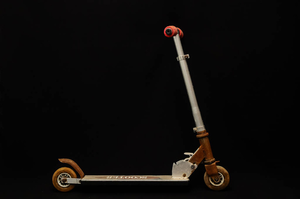 Metal scooter for child on white background - Foto, Imagem