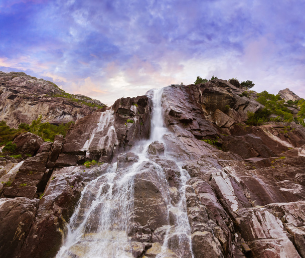 Waterfall in fjord Lysefjord - Norway - Zdjęcie, obraz