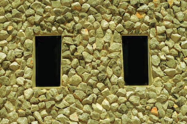 ablak vintage kocka falai kő. - Fotó, kép