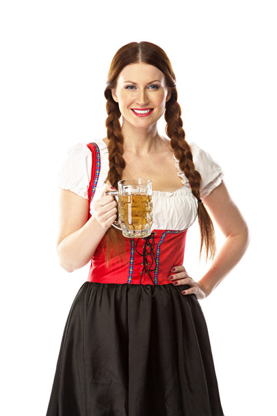 Woman in traditional Bavarian dress - Foto, afbeelding