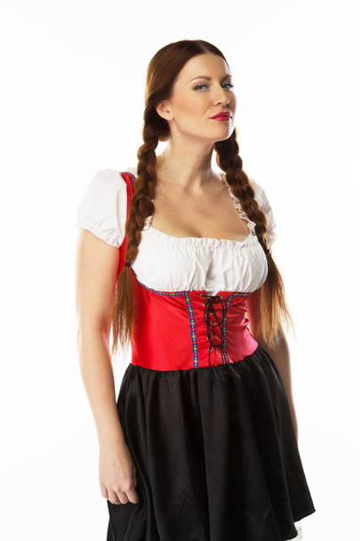 Woman in traditional Bavarian dress - 写真・画像