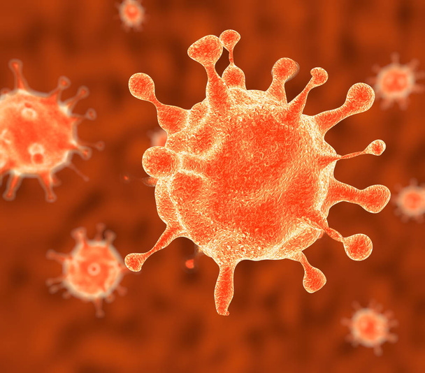 Wirusowe ognisko zakaźnej infekcji koronawirusowej - Zdjęcie, obraz