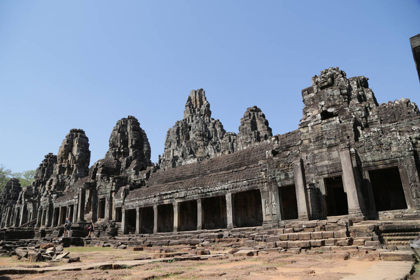 Kambodzsában angkor wat a régi épületek és a történelmi hely védelme unesco csodálatos turista destinatio - Fotó, kép