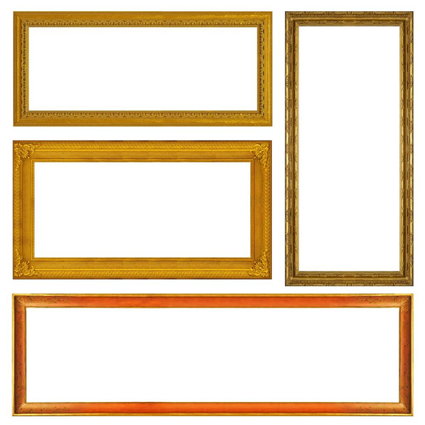 Conjunto de marcos panorámicos para pinturas, espejos o fotos aisladas sobre fondo blanco
 - Foto, Imagen