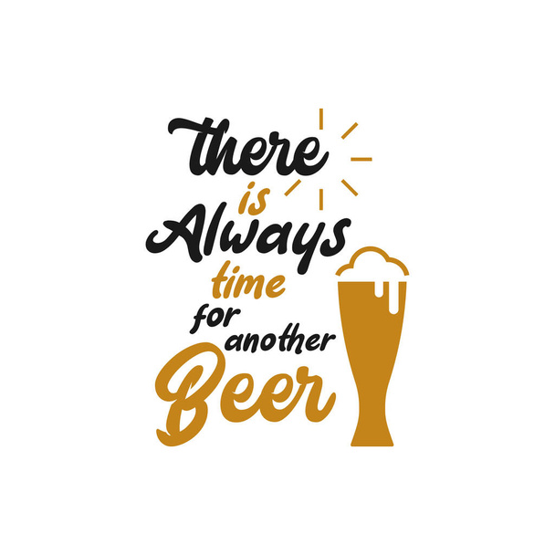 Beer quote lettering typography - Vektor, kép