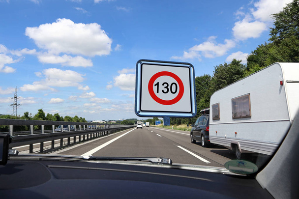 Speed limit on German motorways to 130 - Photo, Image