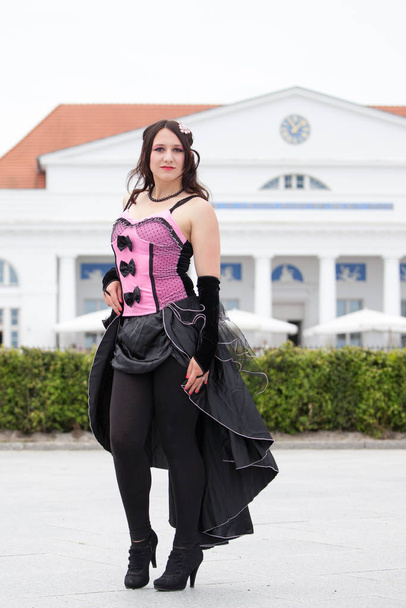 girl posing in cosplay costume   - Фото, изображение