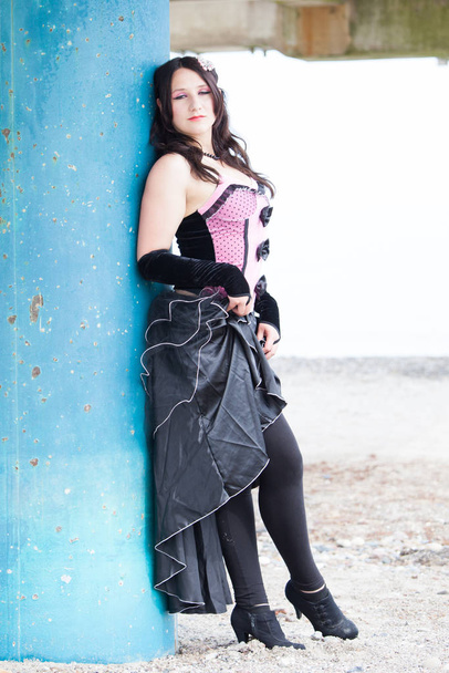 girl posing in cosplay costume   - Foto, Imagen