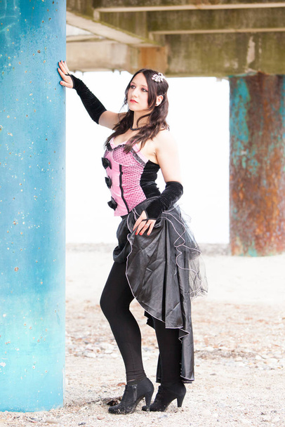 girl posing in cosplay costume   - Foto, Bild
