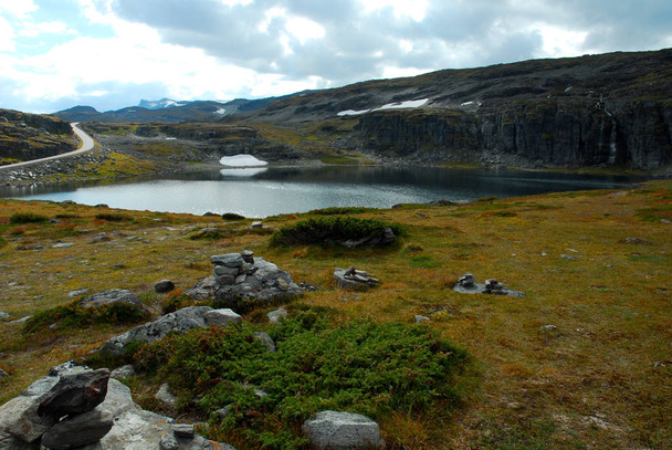 Norway on nature landscape background - Foto, afbeelding