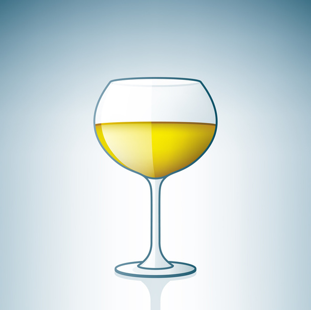 白ワイングラス - ベクター画像