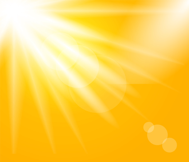 Light Kaunis Aurinkoinen päivä Backdrop. Kirkkaan valkoinen aurinko säteet keltaisella taustalla
 - Valokuva, kuva