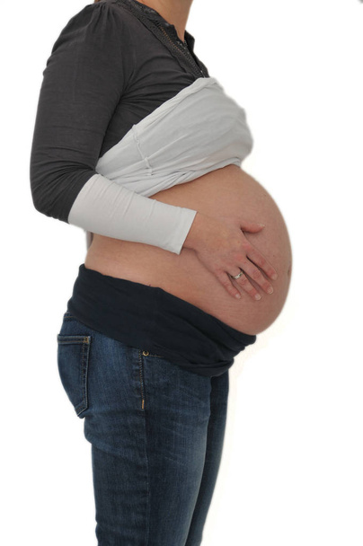 Pregnant woman shot, maternity concept - Foto, Imagen