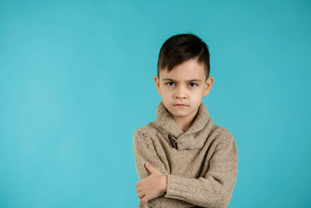 offended sad little child boy - Фото, изображение