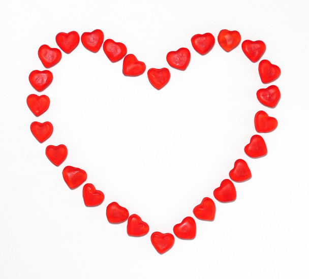 Heart symbol from gummy hearts - Foto, Imagem