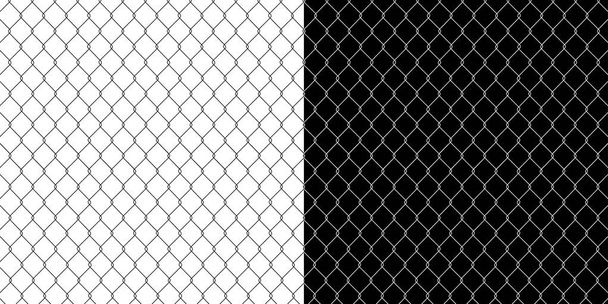 Mesh netting. On a black and white background - Vector, Image