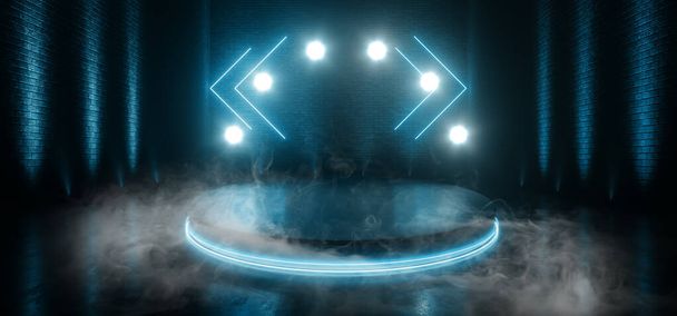 Flechas láser de neón de humo Sci Fi Modern Hi Tech Futuristic
 - Foto, Imagen